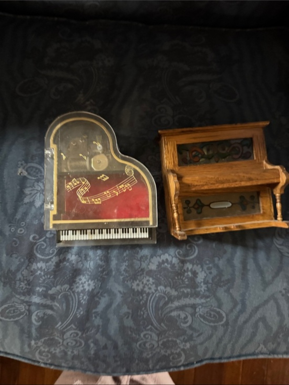 Vintage Toy Grand Piano Music Box $ Wooden Toy Piano music box